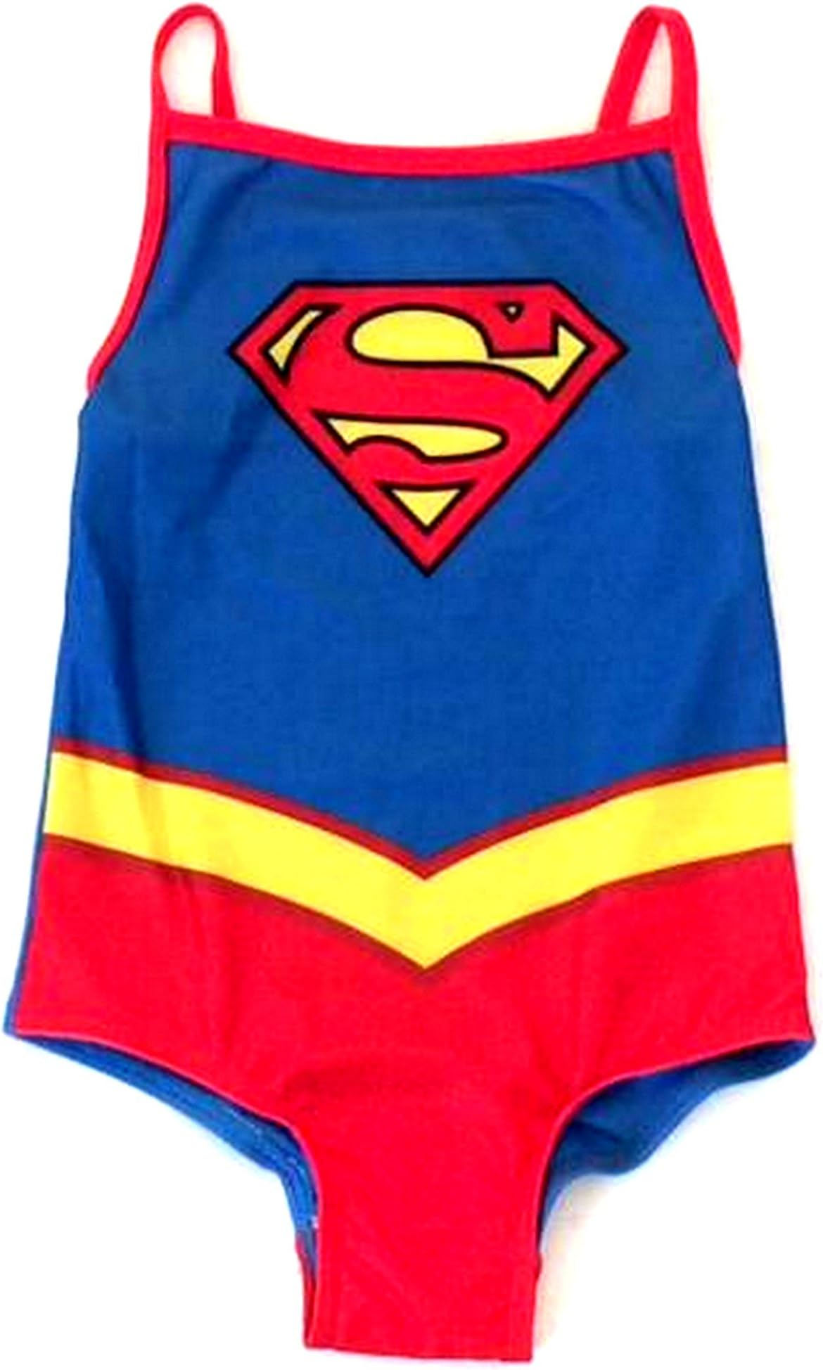 DC Comics Girls Supergirl Swimsuit, Swimming Costume - Ages 2/3, 3/4,4/5, 5/6 yrs