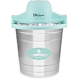 Elite Gourmet EIM-308L 4 Qt. Electric Motorized Maker Ice & Rock Salt, 4Qt. Freezing Canister, Creamy Ice Cream, Gelato, Froz