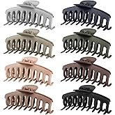 TOCESS Hair Claw Clips for Women – Large Clips for Thin Thick Hair Big Neutral Claw for Curly Hair Matte Nonslip Strong Hold 