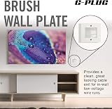 G-PLUG Cable Pass Through Wall Plate Brush White Single Gang view 3