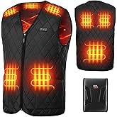 KEMIMOTO Heated Vest for Men with Battery Pack Included, Winter Heated Jackets for Men, Lightweight Quilted Vests for Hiking