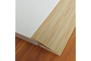 DAILISEN 3.3ft Floor & Carpet Threshold Transition Strip, Vinyl Self Adhesive Overlap Edge Reducer,Edging Trim for Doorway Flooring Laminate and Tiles,Beveled Edge Ramp Edge Guard,for 4/5" Thick Material