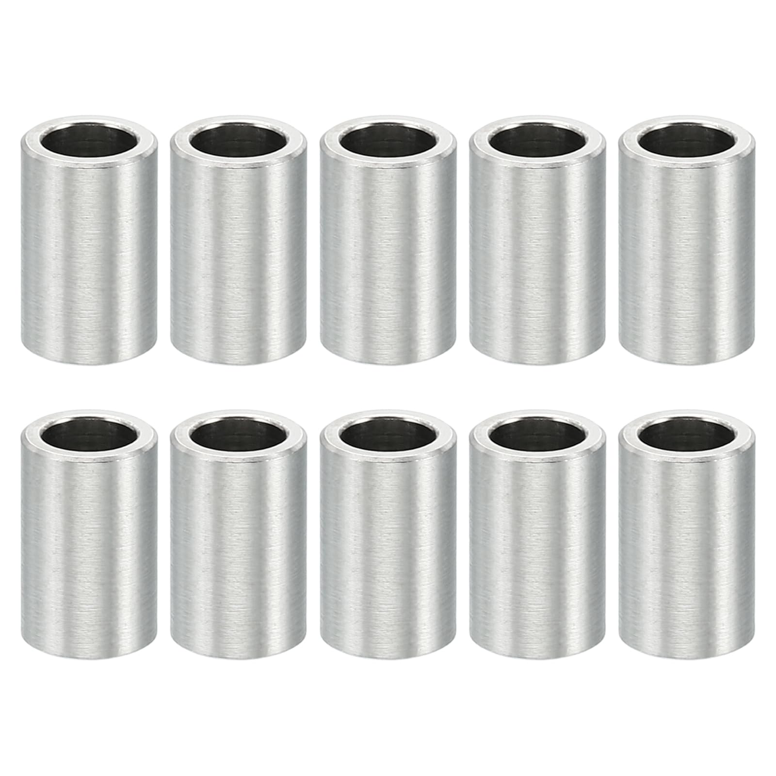 PATIKIL M4 Stainless Steel Spacers, 10 Pcs Metal Spacer Stainless Steel 4.1mm ID x 6mm OD X10mm L Stainless Steel Spacers Screw Standoff Round for 5/32inch or M4 Screw Bolts