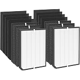AD2000 Replacement Filter 14-Piece Set,Activated Carbon 3-Stage Compatible with Air Doctor 2000 2000i Air Purifier, Includes 2 Efficiency + 4 VOC Units and 8 Pre-Filters
