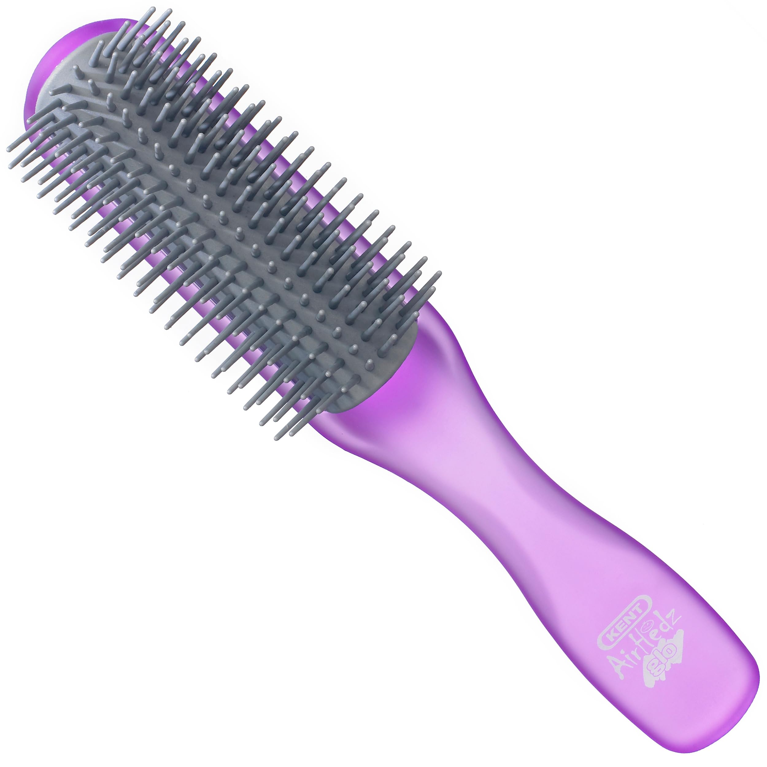 Kent Half Radial 9 Row Air Hedz Glo Brush For Long & Thick Hair - Purple (PACK OF 1)