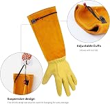 UneedMe Gardening Gloves Long Gauntlet Thornproof for Women Men view 2