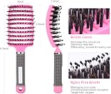 URAQT Boar Bristle Paddle Hair Brush for Women Reducing Hair Breakage view 3