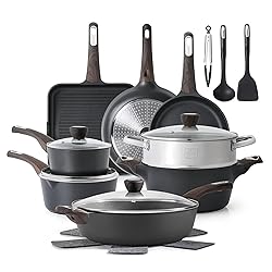SENSARTE Pots and Pans Set Nonstick, 20 Pcs