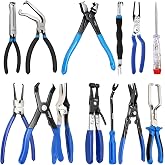 DISEN 13PCS Electrical Disconnect Pliers Set for Car Original Blue Series | Electrical Connector Removal Tool &amp; Fuel Line Disconnect Tool Set , Hose, Car Harness, Auto Radiator, with 2 Storage Bags