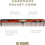 Kent Brushes Handmade Comb 2T Medium Coarse Fine Tooth Cellulose Acetate 158mm view 4