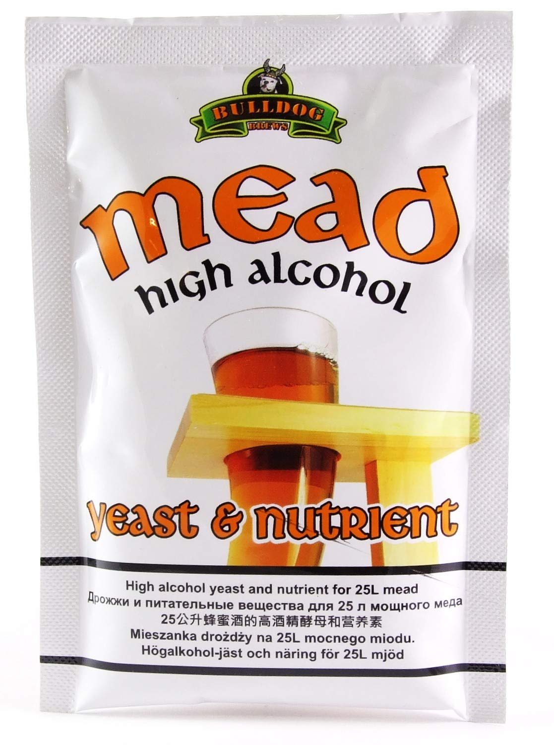 BULLDOG Mead Yeast + Nutrient Honey Wine 28g Honey Yeast Wine