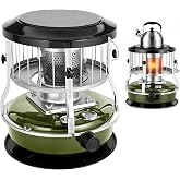 2-in-1 Kerosene Heater and Stove, 9000 BTU, 16-21 Hour Burn Time, Portable | No Electricity Required, 4.5L Fuel Capacity, Radiant Heating, Adjustable Flame Control for Indoor &amp; Outdoor Use Army Green