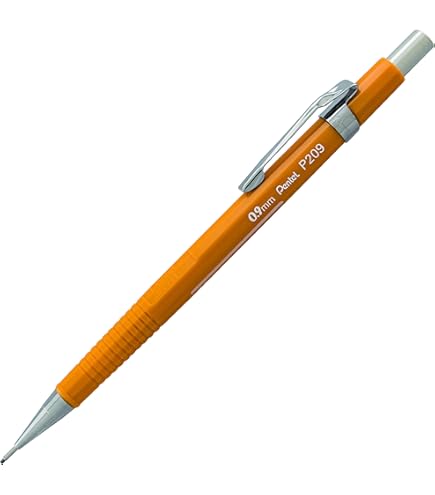 Pentel Lapiseira Sharp, corpo de cobre metálico de 0,7 mm, caixa