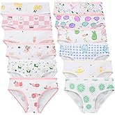 Yzjcafriz Girls Underwear 12 Pack Soft Kids Briefs Cotton Comfortable Panites
