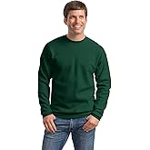Hanes Mens Comfortblend EcoSmart Crewneck Sweatshirt, L, Deep Forest