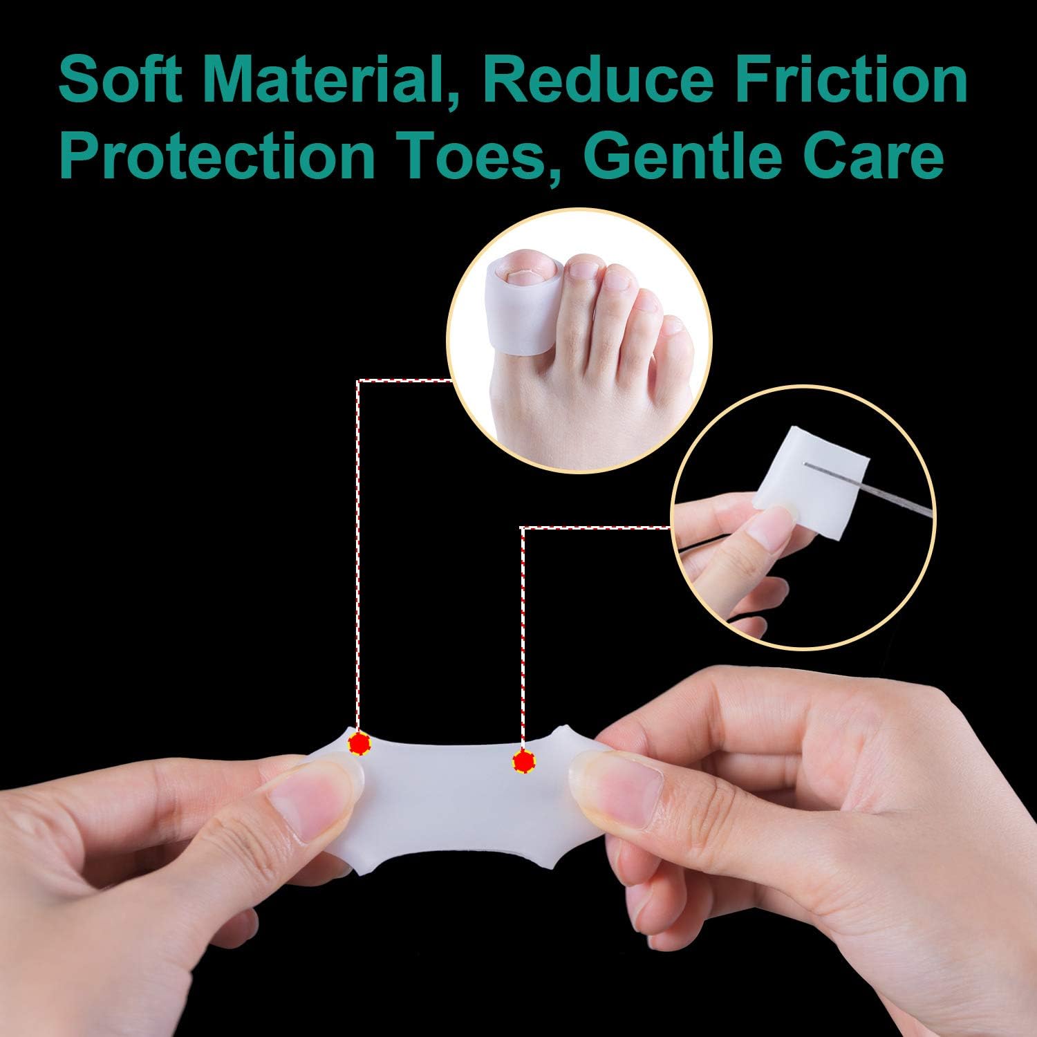 Povihome 10 Pack Big Toe Sleeves, Gel Toe Protectors, Gel Toe Caps Pads for Big Toe Protect, Stubbed Toe,Crossing Toes,Corns and Calluses: Health & Personal Care