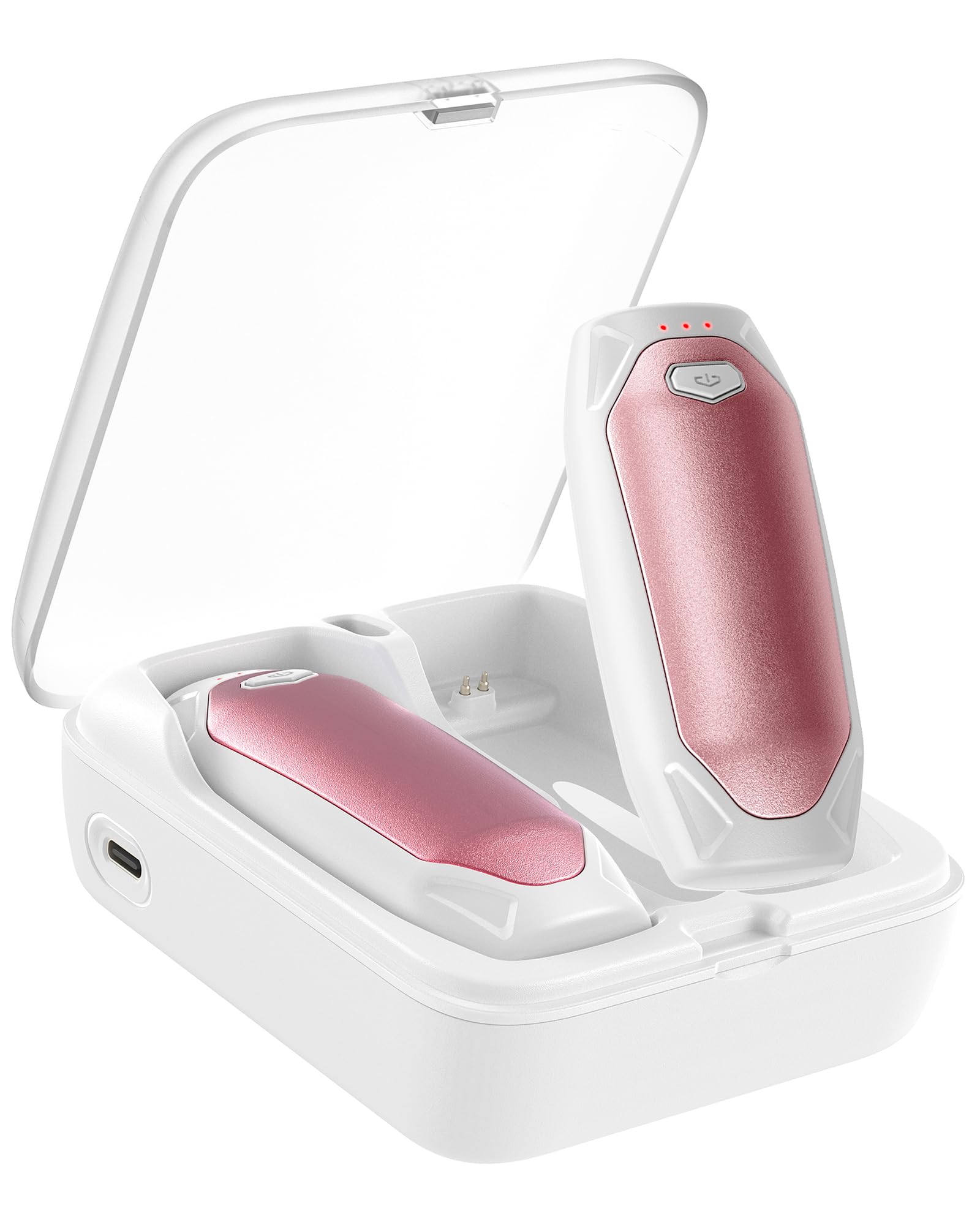 Kesguar Hand Warmers Rechargeable - 2 Pack 14000mAh AI Electric Hand Warmers with Charging Case, Magnetic 2 in 1 Pocket Handwarmers, Portable Heater Gifts for Women/Men/Christmas/Golf/Camping/Hunting Image