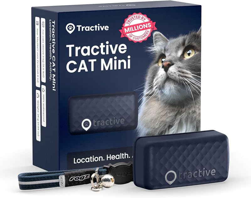 Tractive Smart Cat Tracker Mini GPS Real-Time Location Collar Included