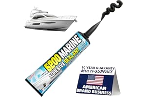 TYLOVE [Black] 3oz Marine Adhesive Sealant 5200 Fast Cure - Permanent, Watertight Bonding and Sealing - UV Resistant, Above & Below Waterline- for Boats, Hulls, Decks & RVs,Pond Sealant