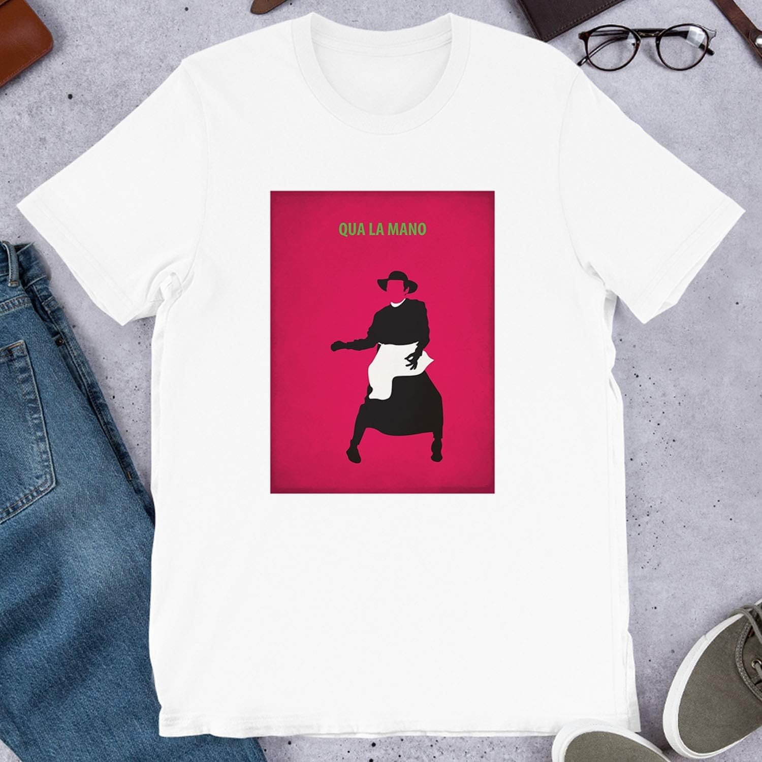 Nail Llc Qua La Mano Photographic Adriano Celentano Italien Man Religion Dance Padre Graphic Gift For Men Women Girls Unisex T Shirt White S Amazon Com