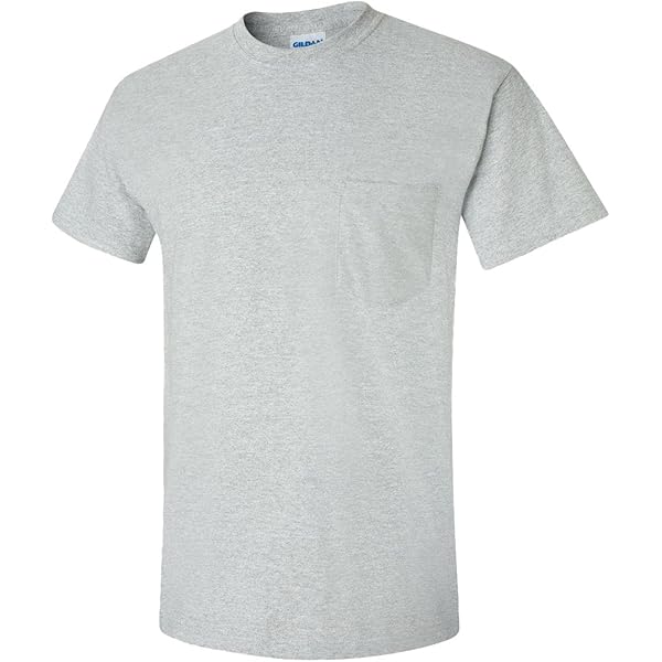 Gildan Adult 90% Cotton 10% Polyester Short Sleeve Tee w/pocket in