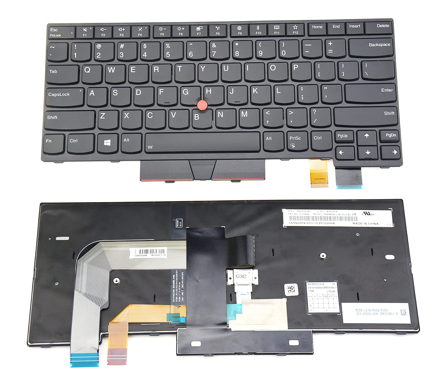 Photo 1 of E-USZeeGaa New Backlit Keyboard for Lenovo Thinkpad T470 T480 A475 A485 Backlight Teclado FRU 01AX569 01AX487 01AX528 01HX419