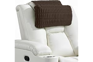 AHUAWA Recliner Pillow Soft Corduroy Neck Pillow for Recliner, Adjustable Recliner Headrest Pillow with Weighted Back Flap No
