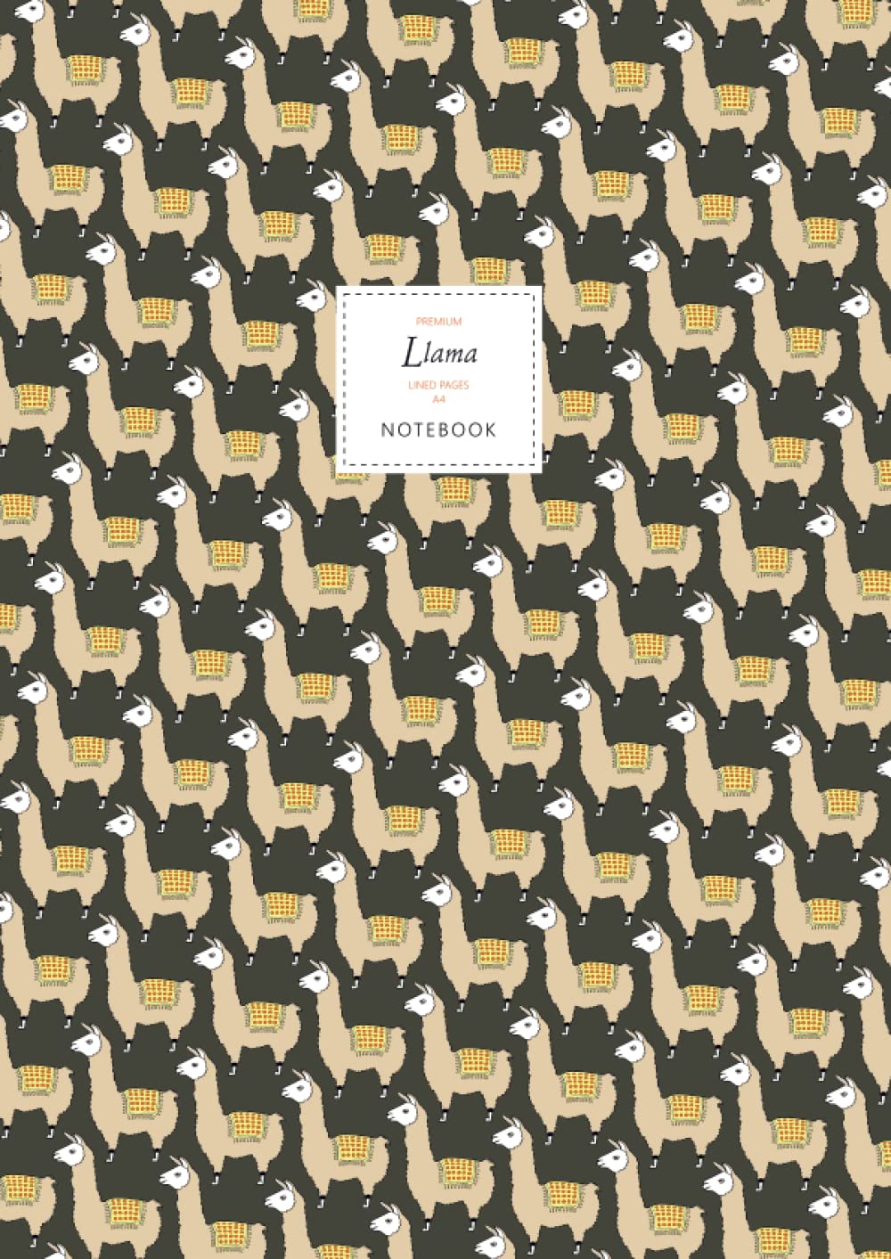 Llama Notebook - Lined Pages - A4 - Premium: (Dark Edition) Fun notebook 192 lined pages (A4 / 8.27x11.69 inches / 21x29.7cm)