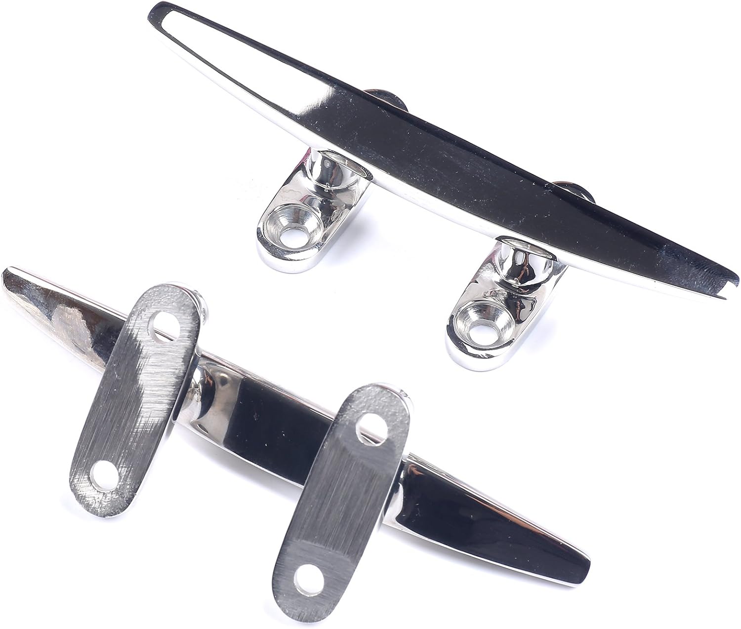 Mxeol 5 Inch Boat Cleat Dock Open Base w/Screws Marine Stainless Steel Pair : Sports & Outdoors