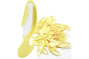 LA MIERE 3-Way Tray Quadrant Bite Registration Tray, Disposable Rigid Plastic Frame, Yellow 35/ Bag