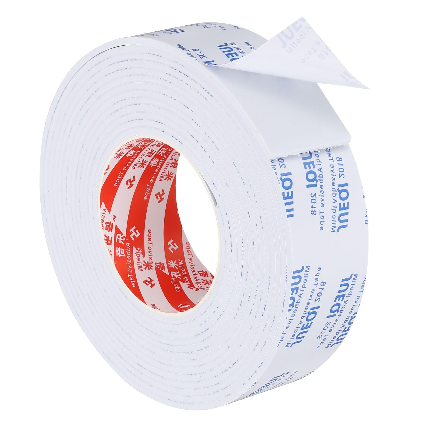 PATIKIL 5m/16.4ft Sealing Foam Tape, 45mm Wide 3mm Thick Single Sided Weather Stripping Door Furniture Seal Strip for Window Pipes Insulation, White