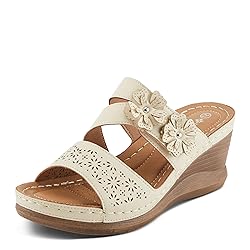 PATRIZIA Women's LOLLY Slide Wedge Sandals Bone EU