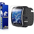 ArmorSuit MilitaryShield Samsung Gear S Smartwatch Screen Protector + Black Carbon Fiber Full Body Skin Protector/Front Anti-Bubble Ultra HD Extreme Clarity & Touch Responsive Shield