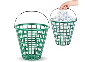 Halloscume 2 Pcs Golf Ball Basket, Can Hold Balls Golf Ball Container with Handle Ball Holder Contain Stadium Accessories Golf Ball Storage Bucket for Golf Storage Accessories