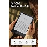 Amazon Kindle 16GB (newest model), Now thinner, lighter, and faster, 6" display, Graphite + 3 Months of Kindle Unlimited (with auto-renewal)