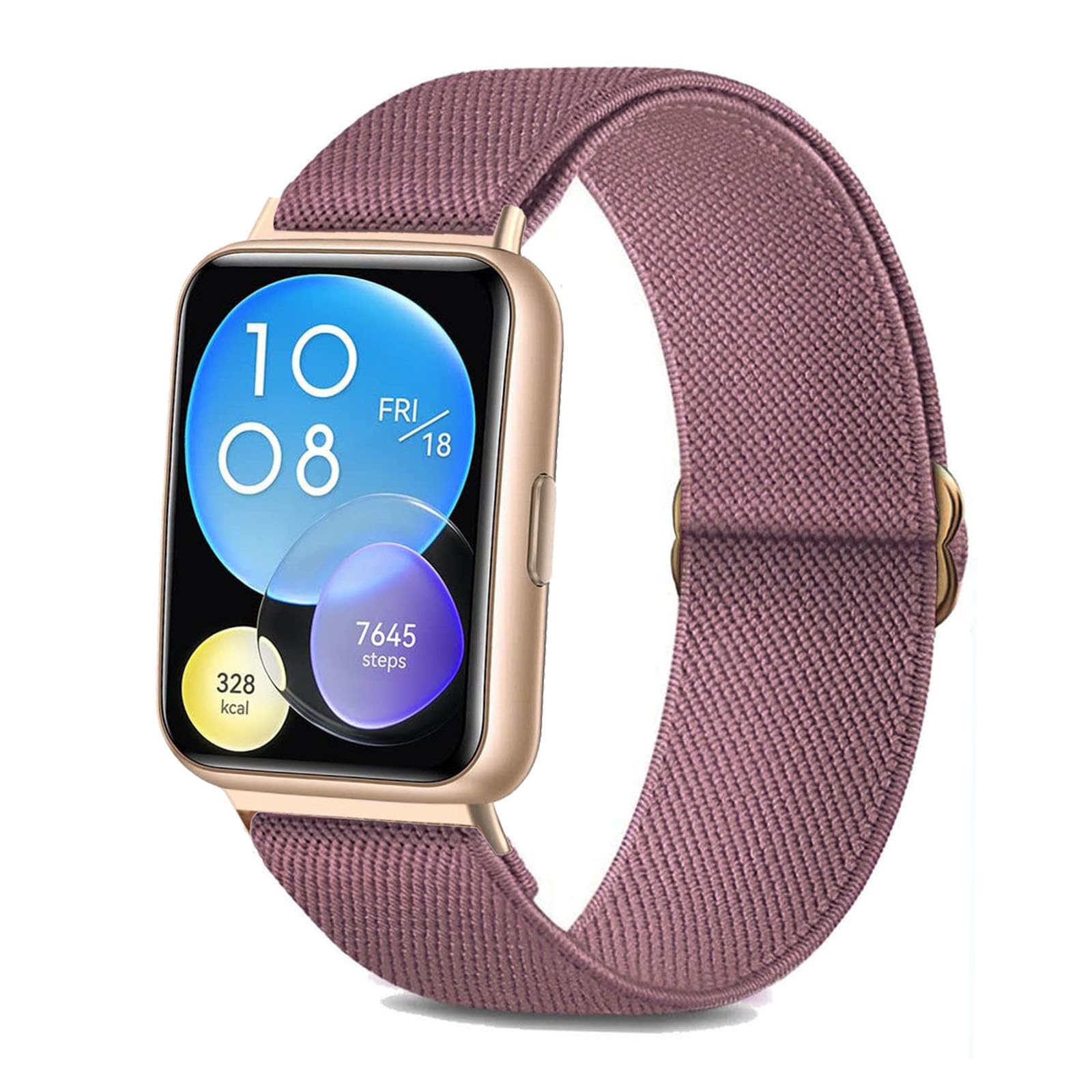 TUCOMO Elastic Nylon Strap Compatible with Huawei Watch Fit 2 Active/Elegant/Classic, Loop Stretchy Replacement Strap for Huawei Watch Fit 2 Men Women
