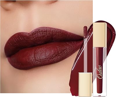Oulac Matte Liquid Lipstick Dark Red 4.5ml Vegan Long Lasting Waterproof