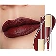 Oulac Matte Liquid Dark Red Lipstick for Women, Long Lasting Lipstick, Waterproof Lip Stain, No Transfer, Creamy High Pigmented Formula with Vitamin E, Vegan & Cruelty-Free M18