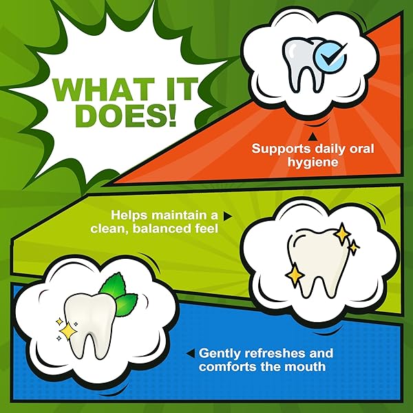 THE NATURAL DENTIST PEPPERMINT TWIST MOUTHWASH, NO ALCOHOL & NO FLUORIDE, PLANT-BASED DAILY RINSE THAT REFRESHES & COMFORTS THE MOUTH, 16.9 FL OZ