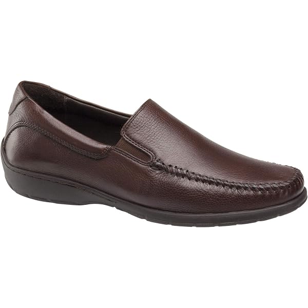 Dunham Clyde Slip On Loafer Brown Leather CI2309 Moc Toe Mens 12 D Good Amazon.com | Dunham Men main image 3