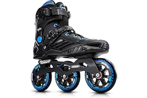 JEUWITH Inline Skates, 3 Wheels 110mm Roller Skates Blades for Adult Women Men, Professional Outdoor Fitness Inline Speed Skates for Unisex