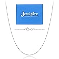 Jewlpire 1.1mm Italian Solid 24k Real Gold Over 925 Sterling Silver Chain Necklace for Women, Thin Cable Chain Shiny & Lightweight & Sturdy Women's Chain Necklaces, 16 18 20 22 24 Inch