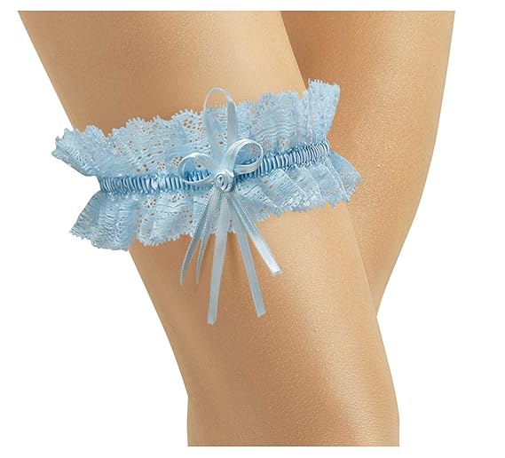 BrautChic - Strumpfband zur Hochzeit - Brautstrumpfband CLASSIC - Elastische Weiche Spitze - MUST HAVE - Hochzeitsgeschenk Br