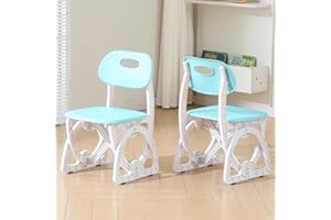 LUUYOUU Adjustable Kids Chair 3 Level Height Adjustable Kid Chair Sturdy Children's Chair for 2-10 Years old Suitable for Family Home Classroom Kindergarten Indoor use With a Max Weightof220LB(2PCS-MintGreen)