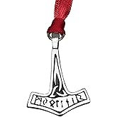 Trilogy Jewelry Pewter Thor's Hammer with Runes Christmas Ornament and Holiday Decoration