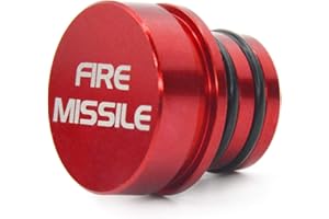 GEEWATOM FIRE Missile Billet Aluminum Cigarette Lighter Plug Cover, Fits All Vehicles with Standard 12 Volt Power Source