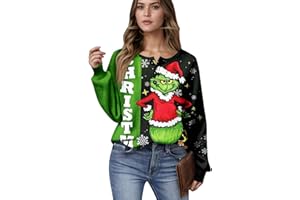NJKHMCFTIR Christmas Shirts for Women Cute Tops Tree Merry Graphic Tees Vintage Long Sleeve Tops Casual Holiday Party Tops