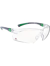 NoCry Safety Glasses with Clear Anti Fog Scratch Resistant Wrap-Around Lenses and No-Slip Grips, UV Protection. Adjustable, Black & Green Frames