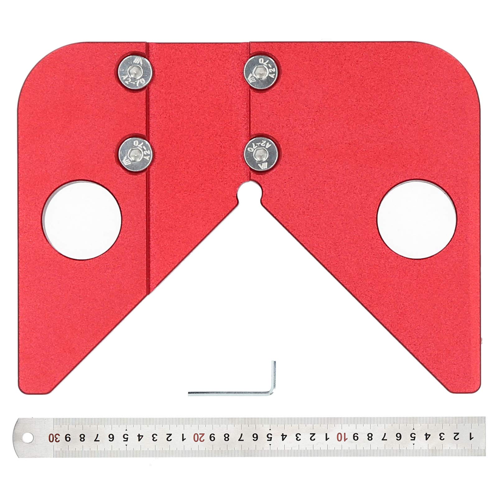 Woodworking Layout Tool Set, Carpenter Angle Gauge, Right Angle Ruler, 45 Degree Scribe, Centre Line Finder for DIY Projects