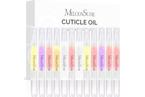 MelodySusie 12Pcs Cuticle Oil Pen Set,Nail Moisturizing Cuticle Oil Enriched with Vitamin E,Softens and Repairs cuticles,Nail Strengthener,Protects Damaged Skin,Thin Nails